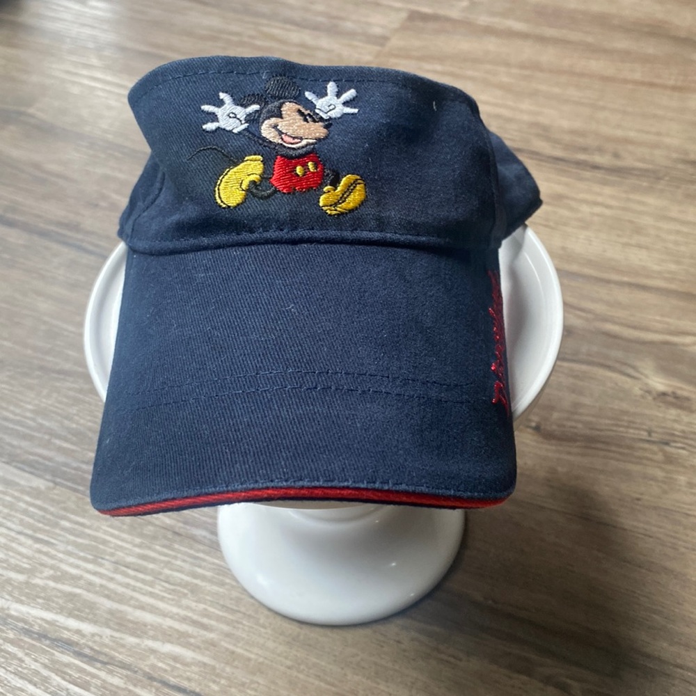 Disney Hat Visor Youth Navy Blue Used.